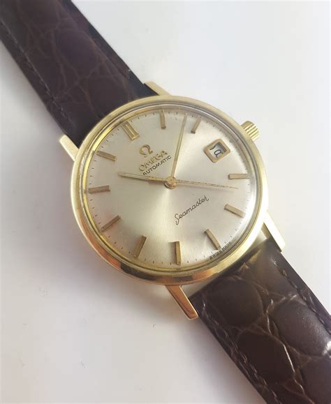 omega deville solid gold watch|deville Omega Watch price.